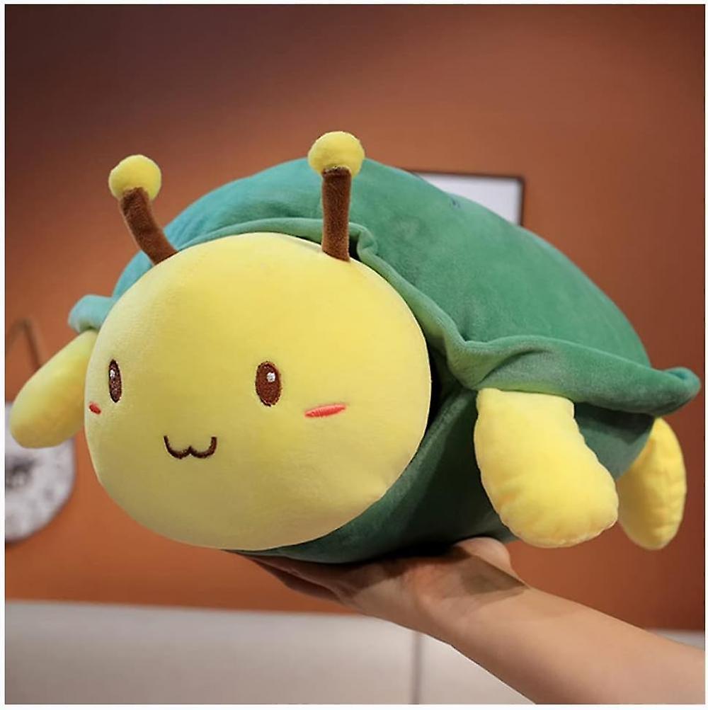 Stuffed Turtle Plush Pillow Toys Tortoise Plush Hugging Pillows Large 17''， Bee Plush In The Tortoise