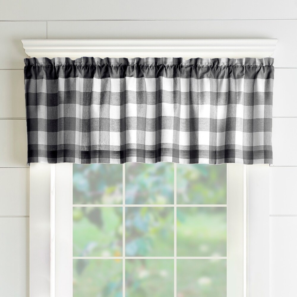 The Gray Barn Emily Gulch Buffalo Check Kitchen Curtain Valance   60\