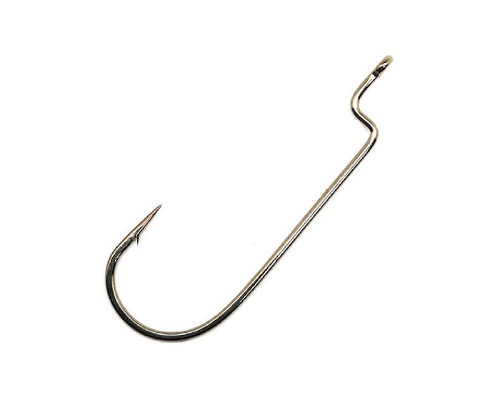 Gamakatsu Offset Shank Worm Hooks Size-1 Bronze - 49415520