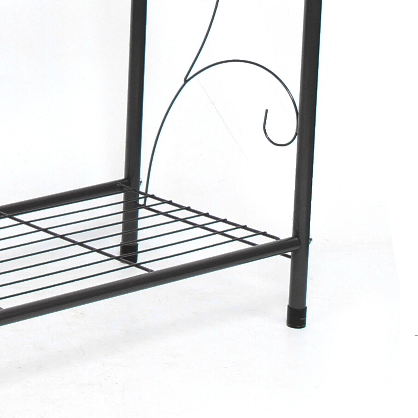 3 Tier Metal Flower Pot Plant Stand Rack Corner Shelves