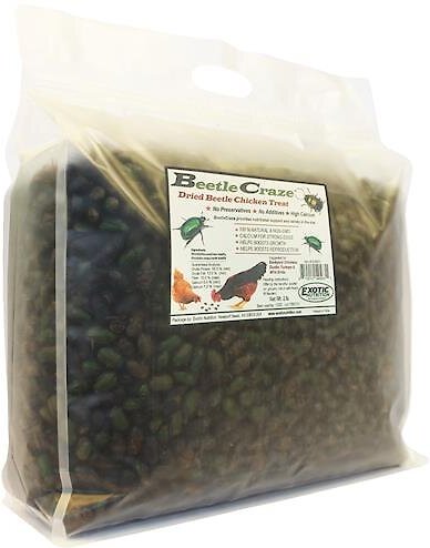 Exotic Nutrition Beetle Craze Bird Treats， 2-lbs bag