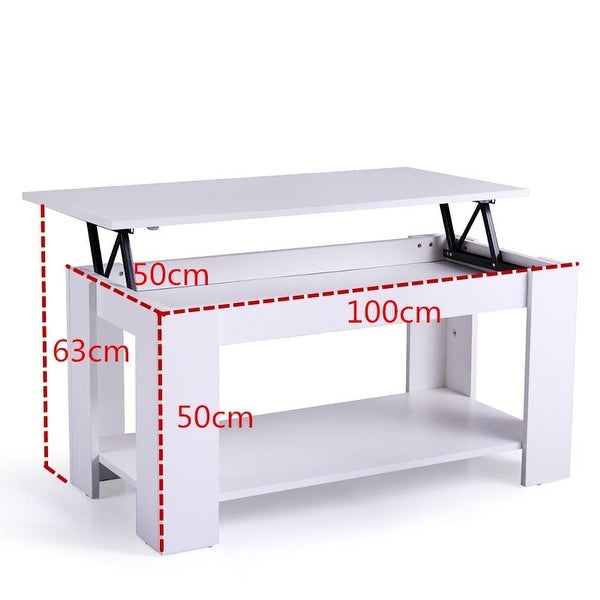 Coffee Table End Table Lift Top Center Table with Hidden Compartment and Open Shelf for Living Room Reception