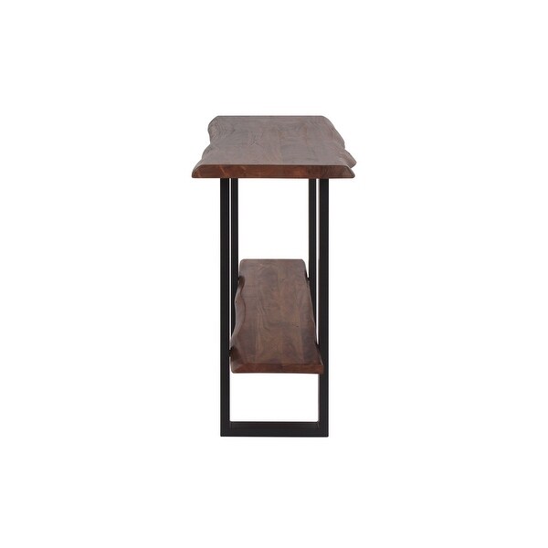 Sofi Acacia Wooden Console With Iron Legs