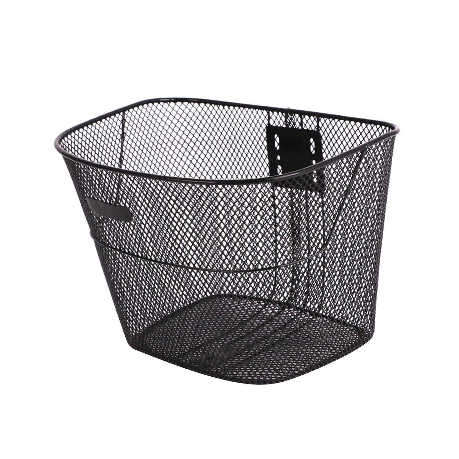 Bikes Basket Front Rear Folding Bike Wire Mesh Basket Bike Frame Basket for Women Men， Bike Pannier Basket， Pet Carrier Storage Bags