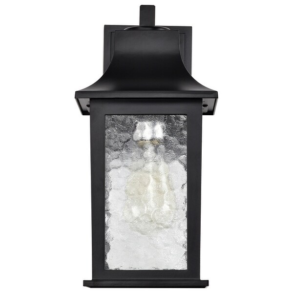 Stillwell Outdoor Small Wall Light Matte Black Finish Clear Water Glass Shopping - The Best Deals on Outdoor Wall Lanterns | 40765005