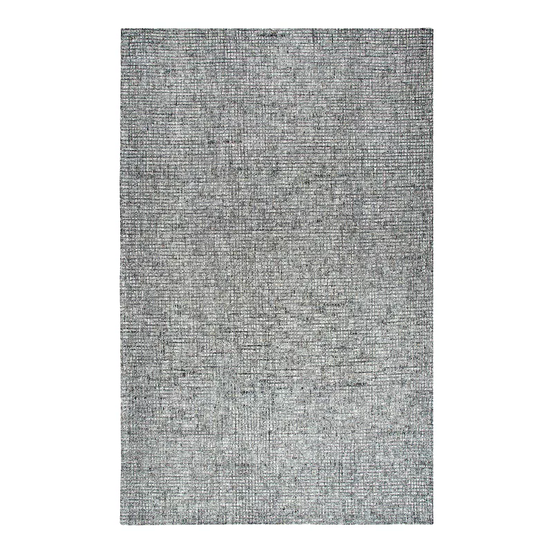 Rizzy Home Tammy Talbot Dark Gray and White Rug