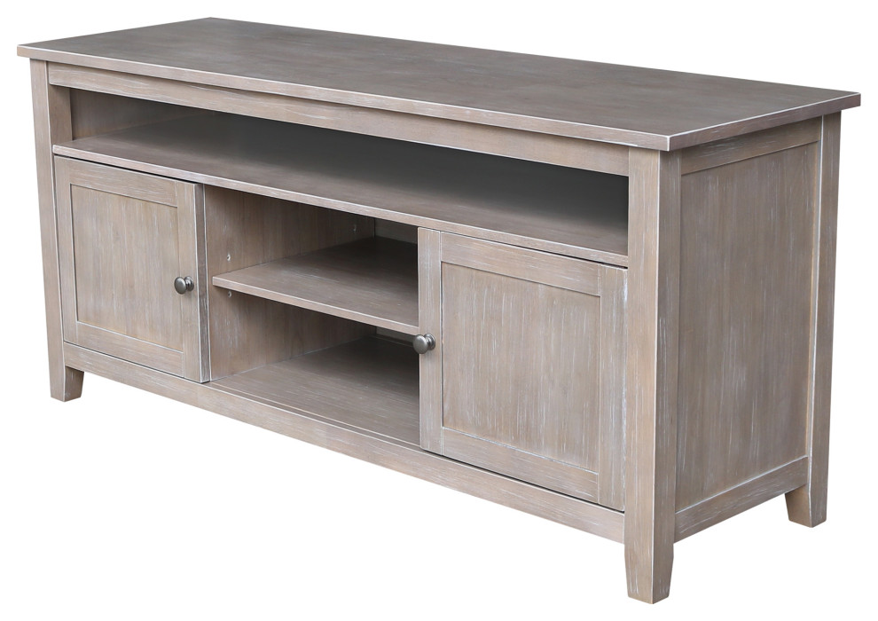 Entertainment / TV Stand with 2 Doors   Farmhouse   Entertainment Centers And Tv Stands   by International Concepts  Houzz