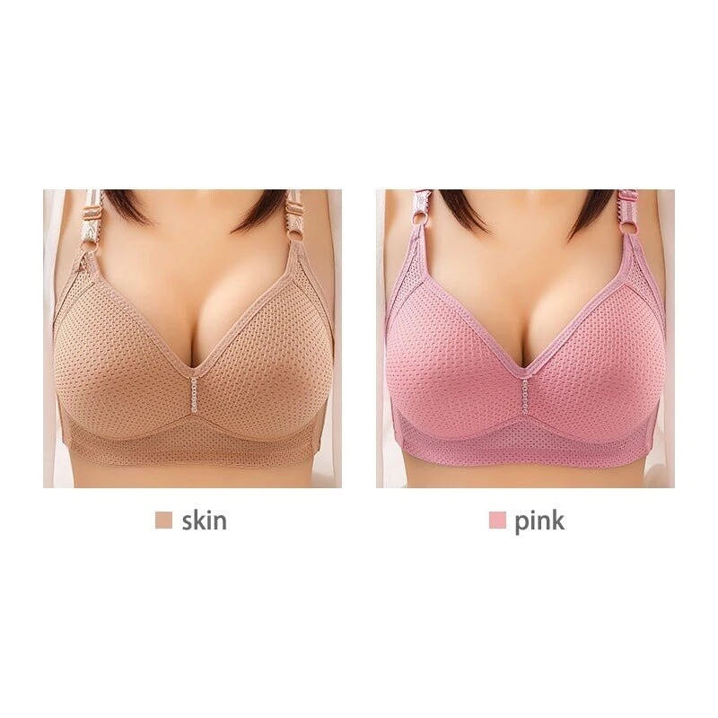 🔥Plus Size Bra Women Underwear Wire Free Comfort  Soft Breathable�