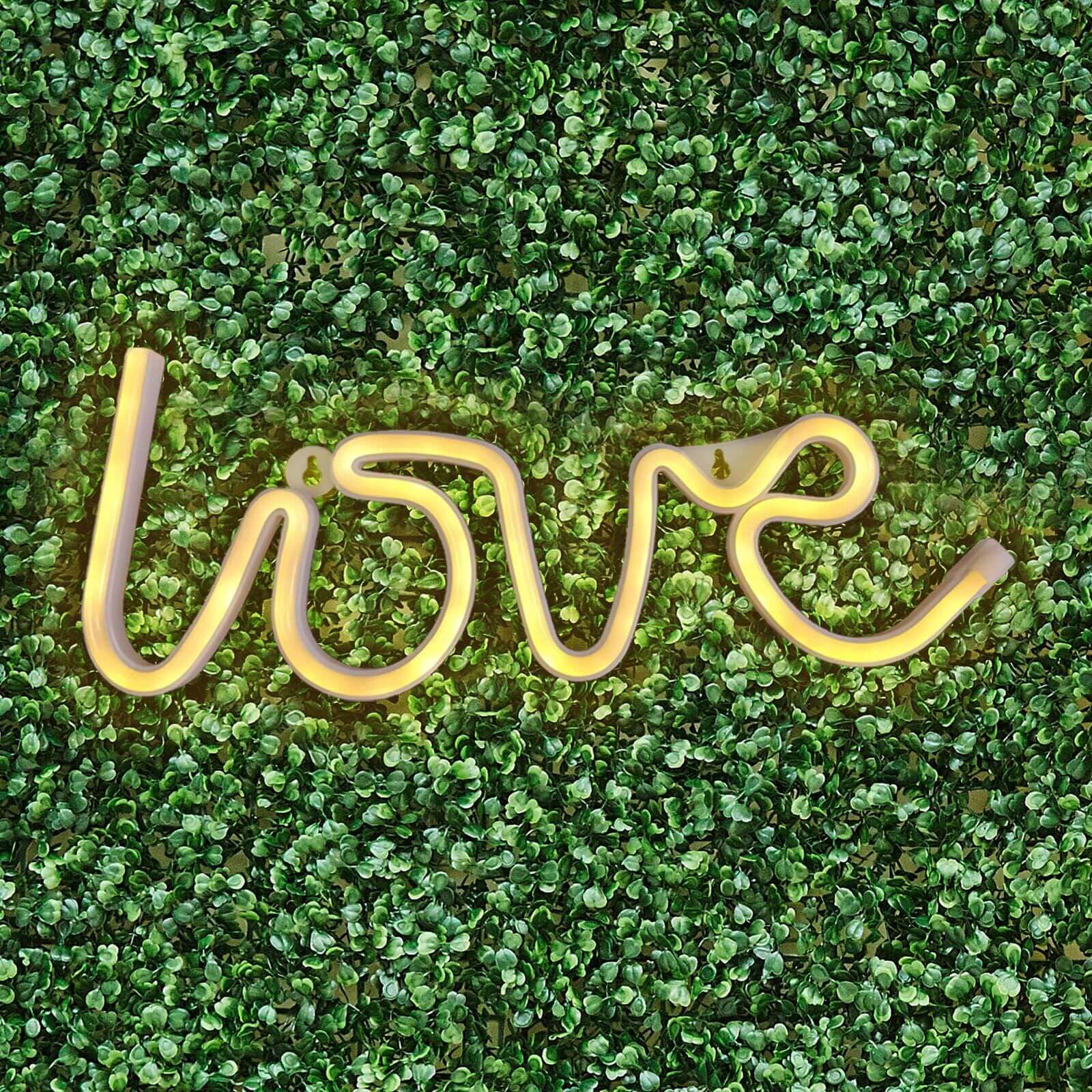 Love Neon Light Sign, LED Reusable Wall Decor Lights USB and Battery Operated 13