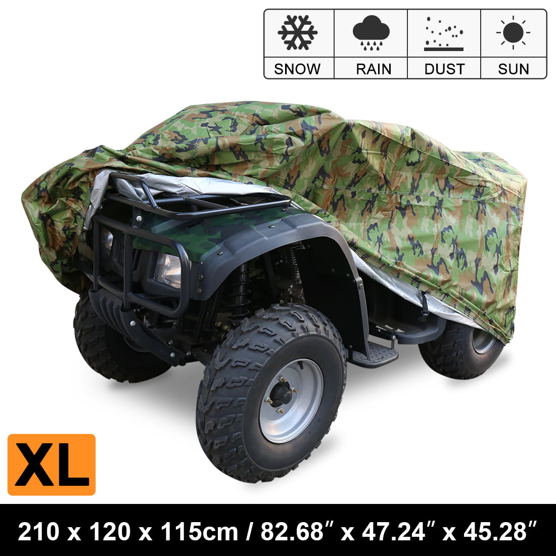 XL Size Camo Pattern Quad ATV Cover Waterproof for Polaris Honda Yamaha Can-Am Suzuki