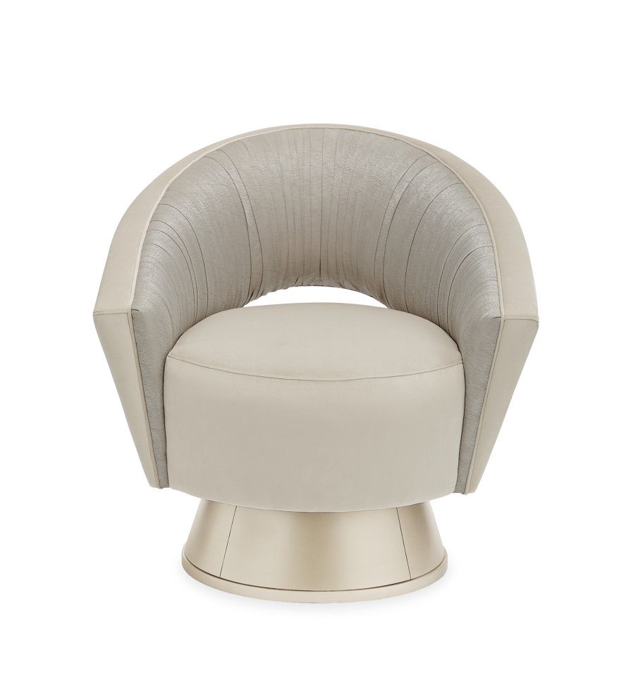 A Com Pleat Turn Around Chair   Transitional   Armchairs And Accent Chairs   by Caracole  Houzz