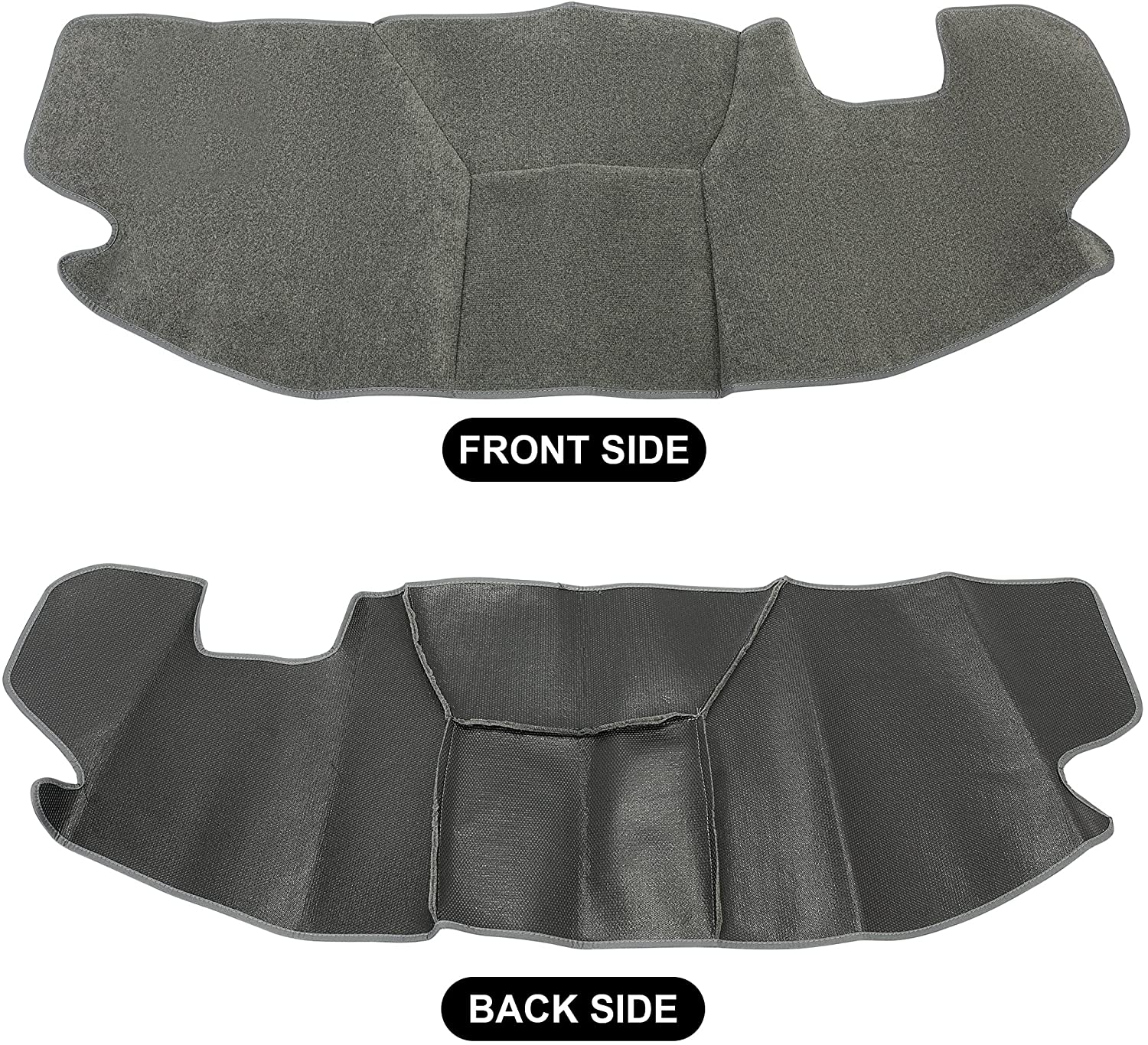 Kojem Carpet Rug Mat Kit Compatible with Jeep Wrangler TJ 1997-2006 Heavy Duty Floor Mats Liners 6PCS All Around Protection Durable Odorless Grey