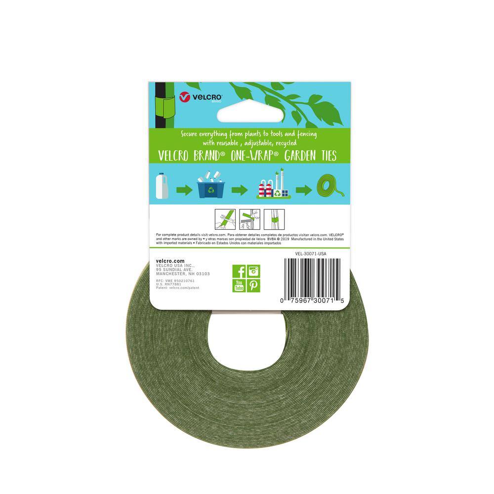 VELCRO Brand 50 ft. x 12 in. Garden Ties in Green VEL-30071-USA