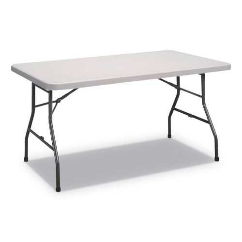 Alera Rectangular Plastic Folding Table， 60w x 30d x 29 1/4h， Gray (PT6030G)