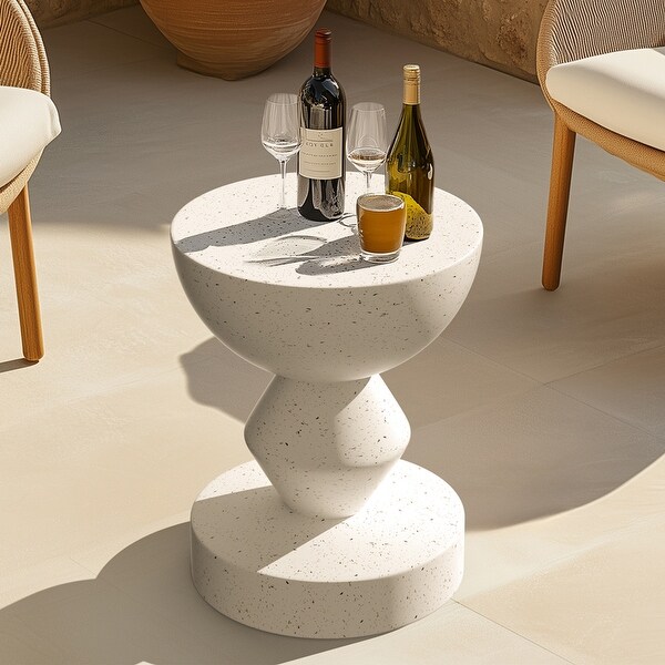 Lightweight Concrete Garden Stool Side Table