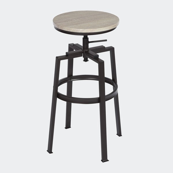 Set of 2 Swivel Adjustable Height Bar Stool