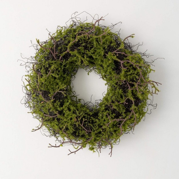 Artificial Moss Twig Wreath