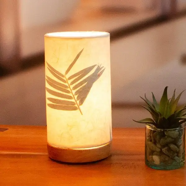 Handmade Paper Cylinder Mini Bamboo Lamp