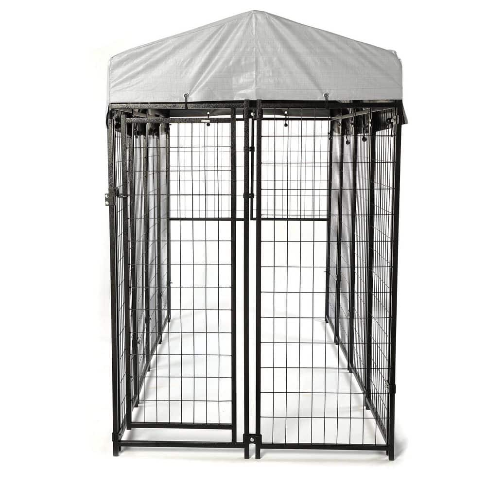 Tatayosi 6.9 ft. x 3.3 ft. x 5.6 ft. Dog Kennel Outdoor UV-Resistant Oxford Cloth Roof Coverage Area 0.000419 Acres J-H-W104151798