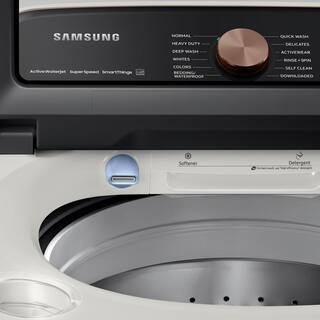  5.5 cu. ft. Smart High-Efficiency Top Load Washer with Impeller and Super Speed in Ivory ENERGY STAR WA55A7300AE