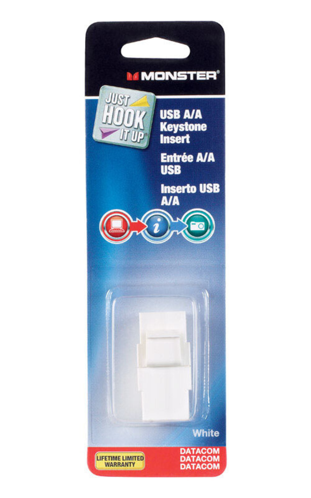 ADAPTER FEMALE WHITE 1PK