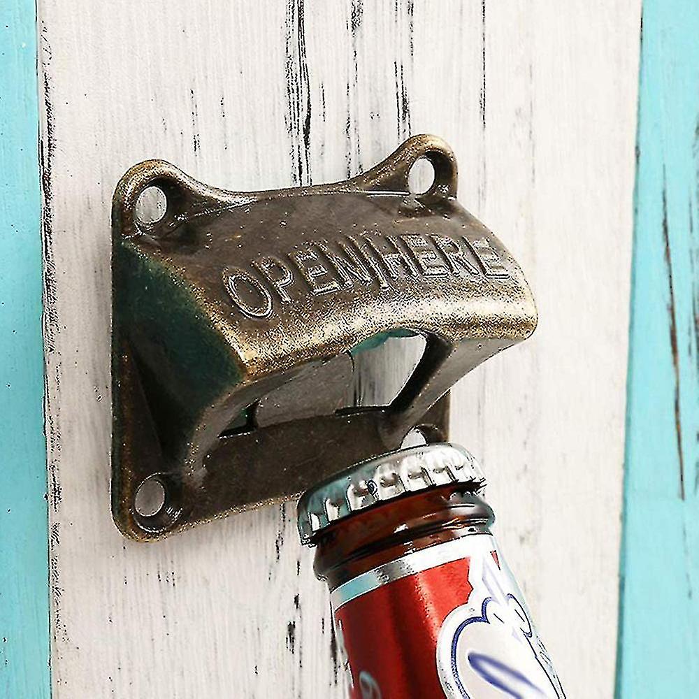 1 Piece Bottle Opener Wall Mounting Wall Bottle Opener Wall Beer Opener With Mounted Screws