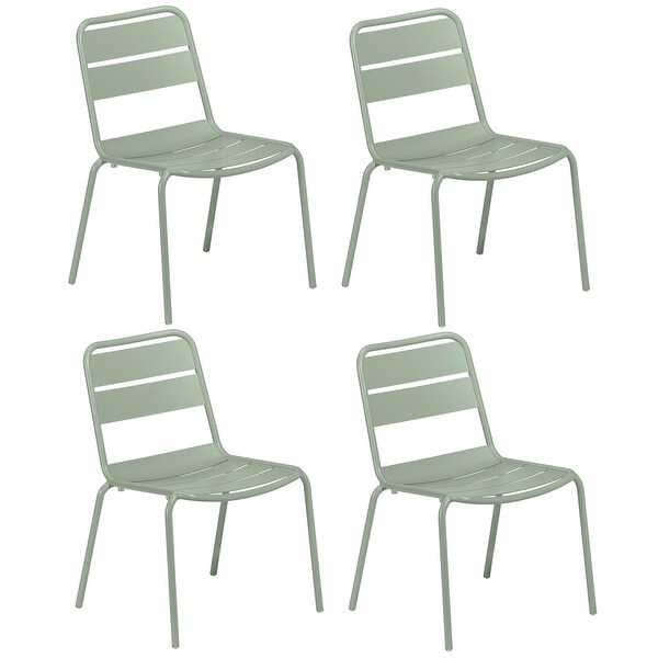 Oxford Garden Kapri 33inch Coated Aluminum Frame Side Chair