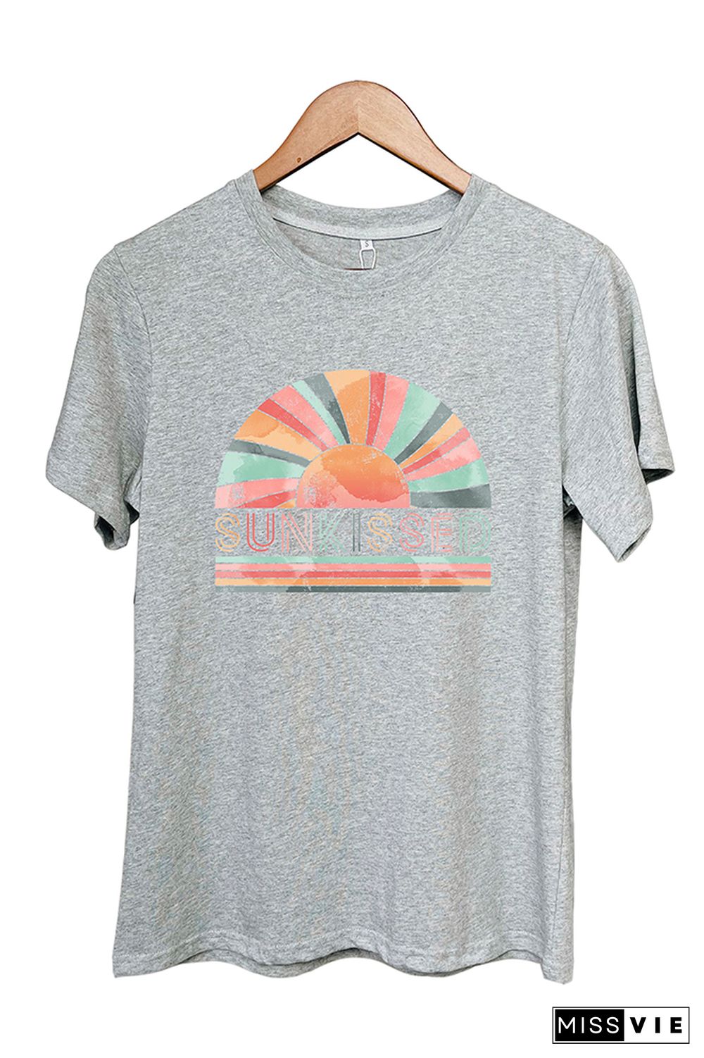 Rainbow Sunkissed Sleeve Graphic Tee Wholesale