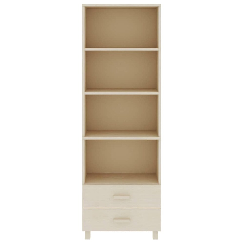 vidaXL Cabinet Bookshelf Entryway Cabinet with Storage HAMAR Solid Wood Pine   23.6\