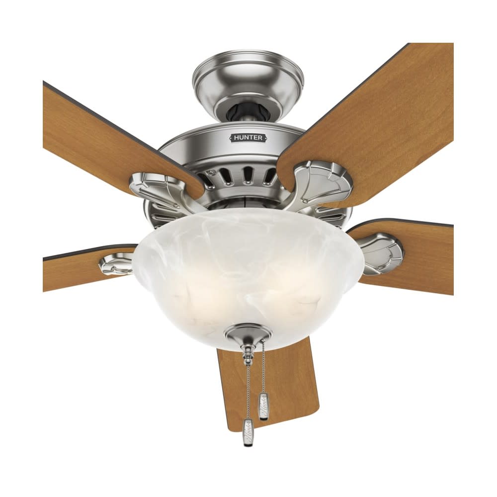 Hunter Pros Best Ceiling Fan 52 Brushed Nickel Chestnut ;