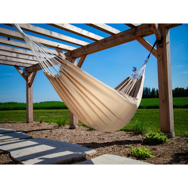 The Hamptons Collection 144 Tan Two Person Outdoor Brazilian Sunbrella Hammock