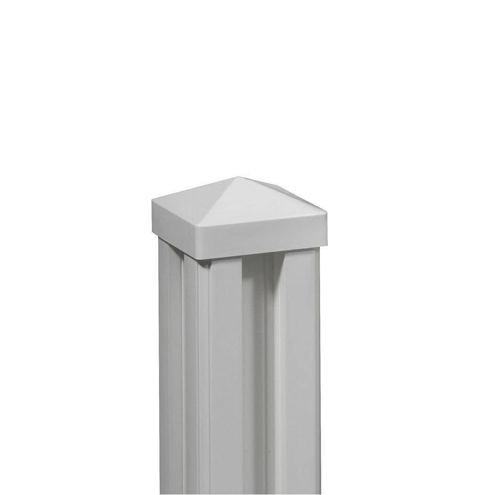 WamBam Fence 6 ft. x 4.5 in. x 4.5 in. Premium Vinyl Fence Posts with Caps (2-Pack) VP13008