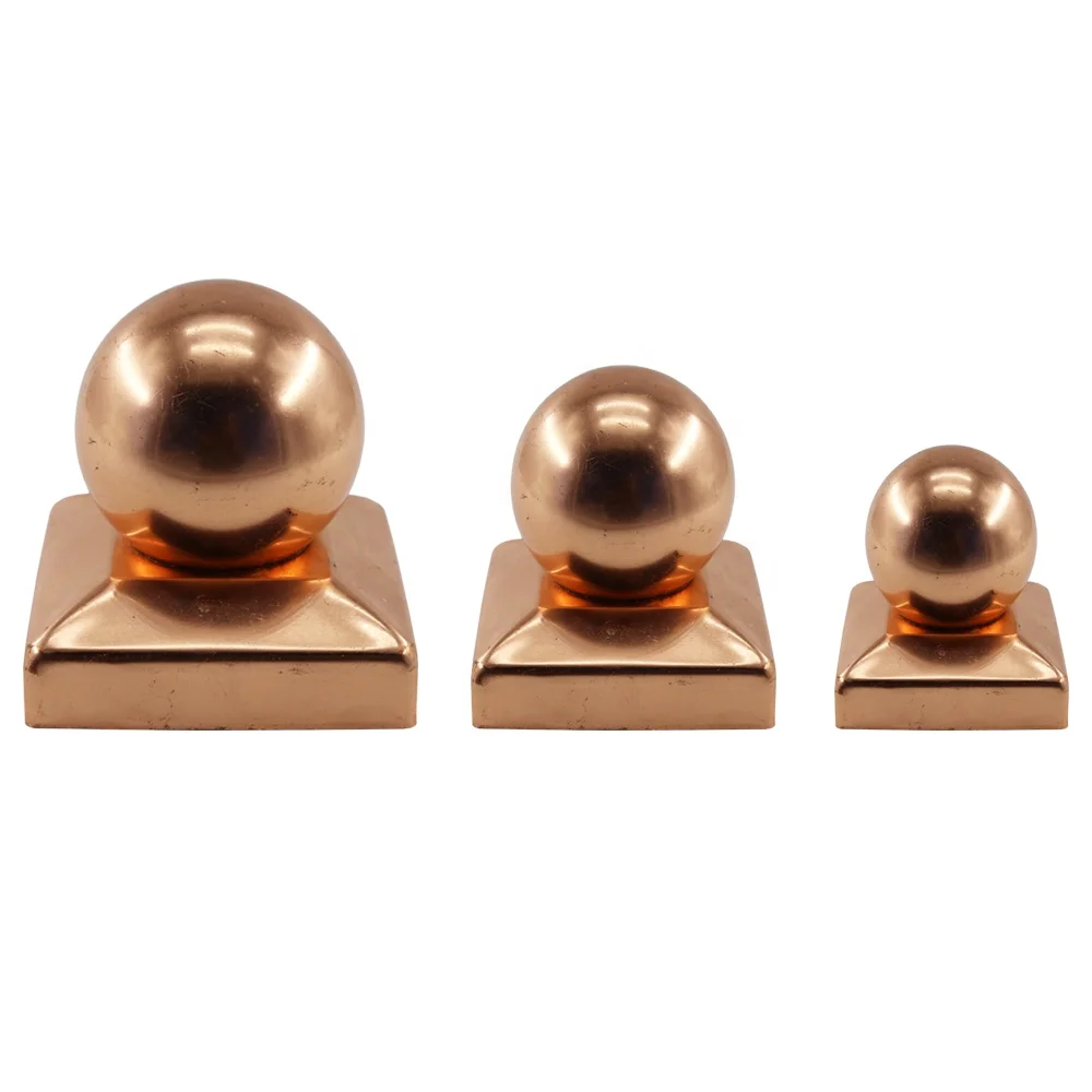 Factory Supply 71MM Copper Round Ball Wooden Post Cap