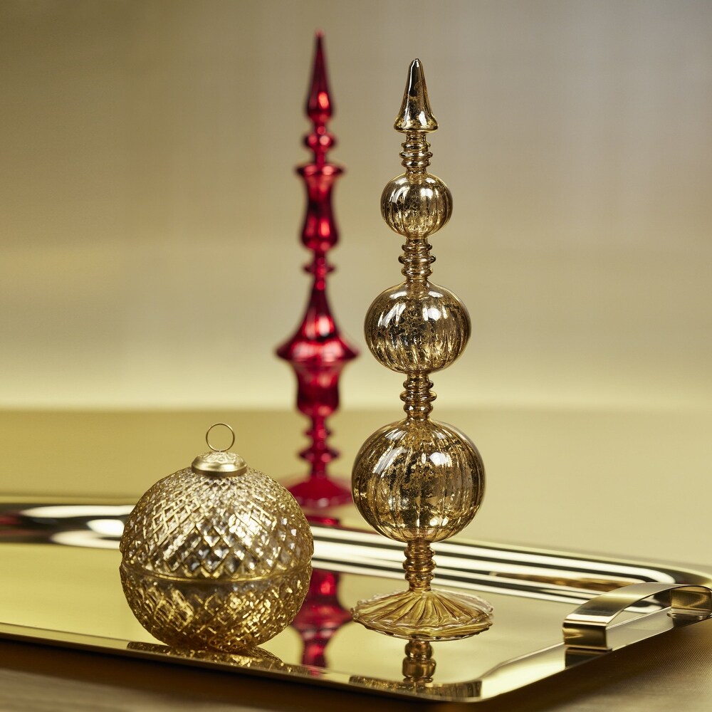 Jewel Glass Christmas Tabletop Finial