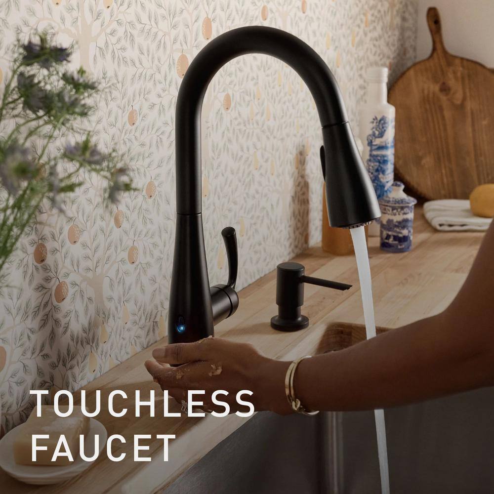 MOEN Arbor Touchless Single-Handle Pull-Down Sprayer Kitchen Faucet with MotionSense Wave in Oil rubbed Bronze 7594EWORB