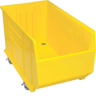 QUANTUM STORAGE SYSTEMS 36 in. Quantum Hulk Mobile 54 Gal. Storage Tote in Yellow (1-Pack) QUS996MOBYL