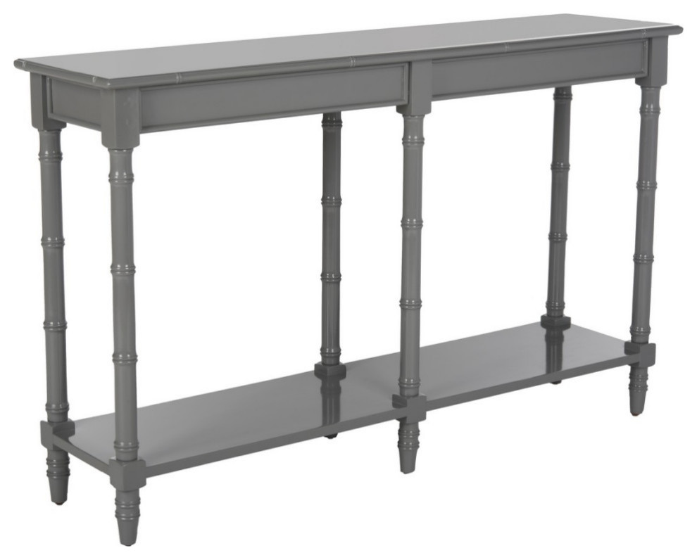 Lysie Modern Coastal Bamboo Console Table Gray   Asian   Console Tables   by V.S.D Furniture  Houzz