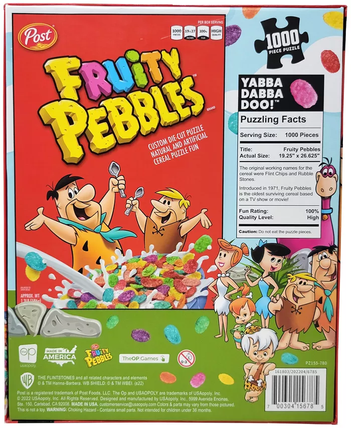 University Games Usaopoly Post Cereal Fruity Pebbles Puzzle  1000 Pieces