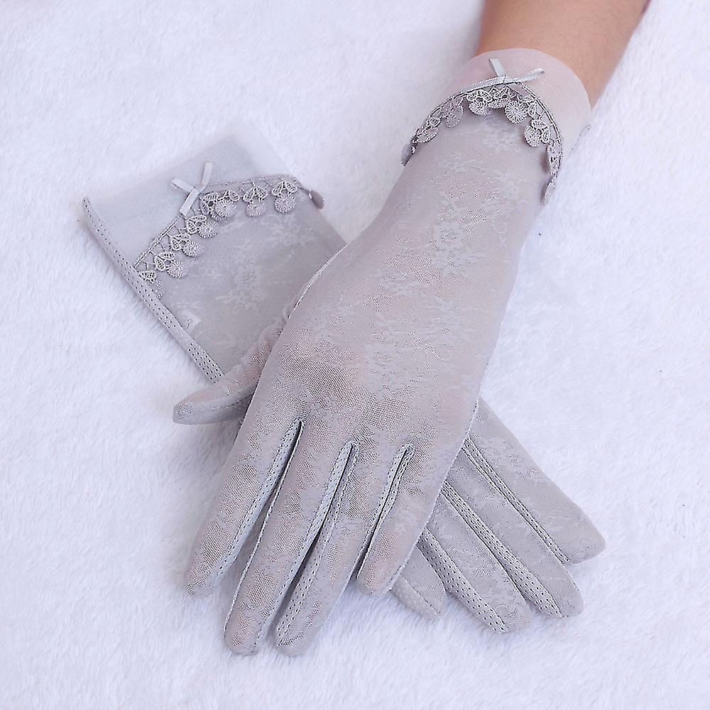 Women's Summer Uv-proof Driving Gloves Gloves Lace Gloves Gy