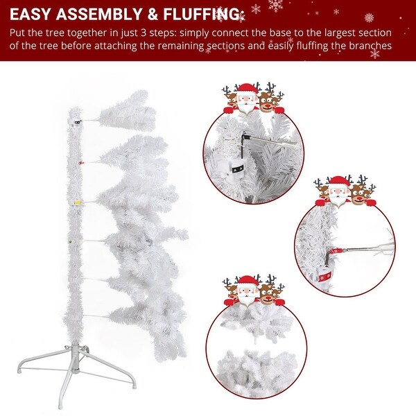 6ft Hanging Tree Structure with Lights 8 Modes Christmas Tree