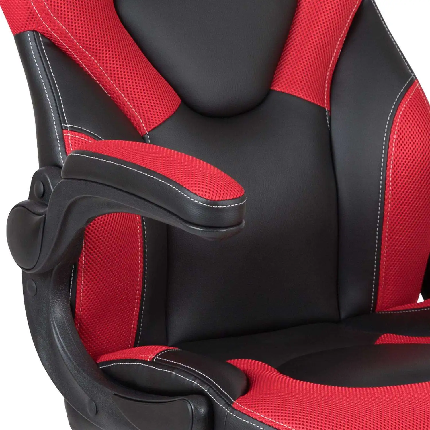 X10 Black/Red Leather/Mesh Office Chair