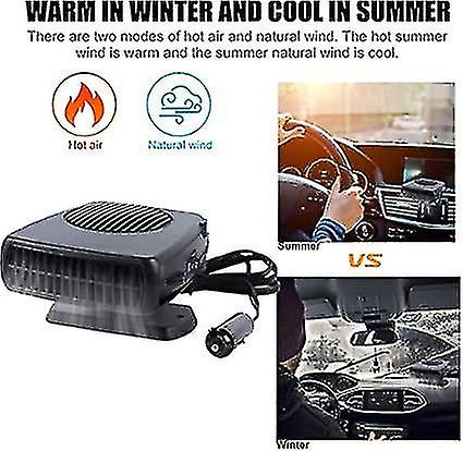 Car Heater， 12v/24v Portable Heater ， Defrosting Electric Heater Fan With Cigarette Lighter Plug