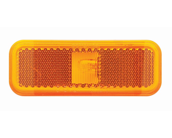 Yellow Surface Mount Marker/Clearance Light With Reflex， Retail Clam