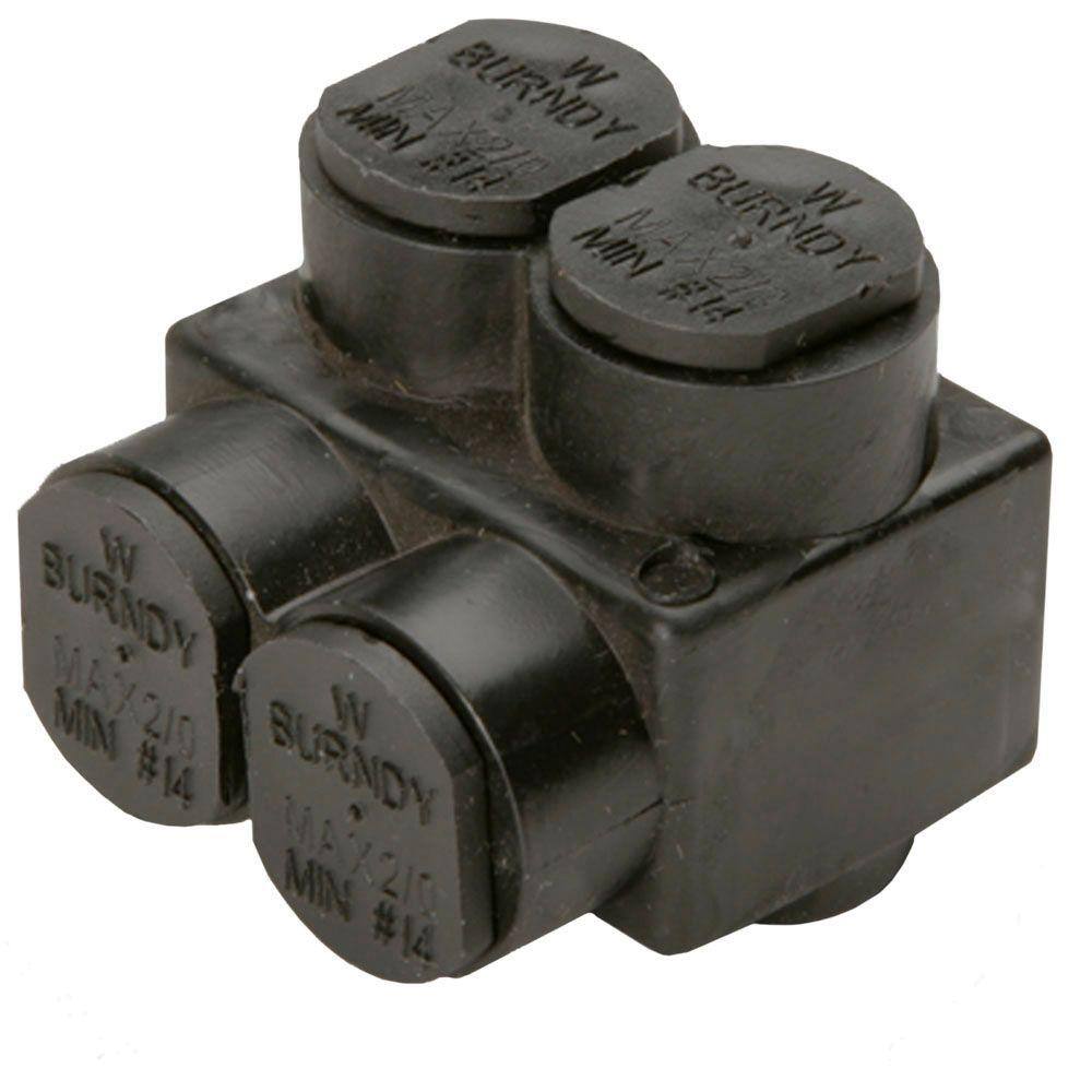 RACO BURNDY Black Dual-Rated Unitap Mechanical Connector 1-Pack 1PL20-2BAG1R