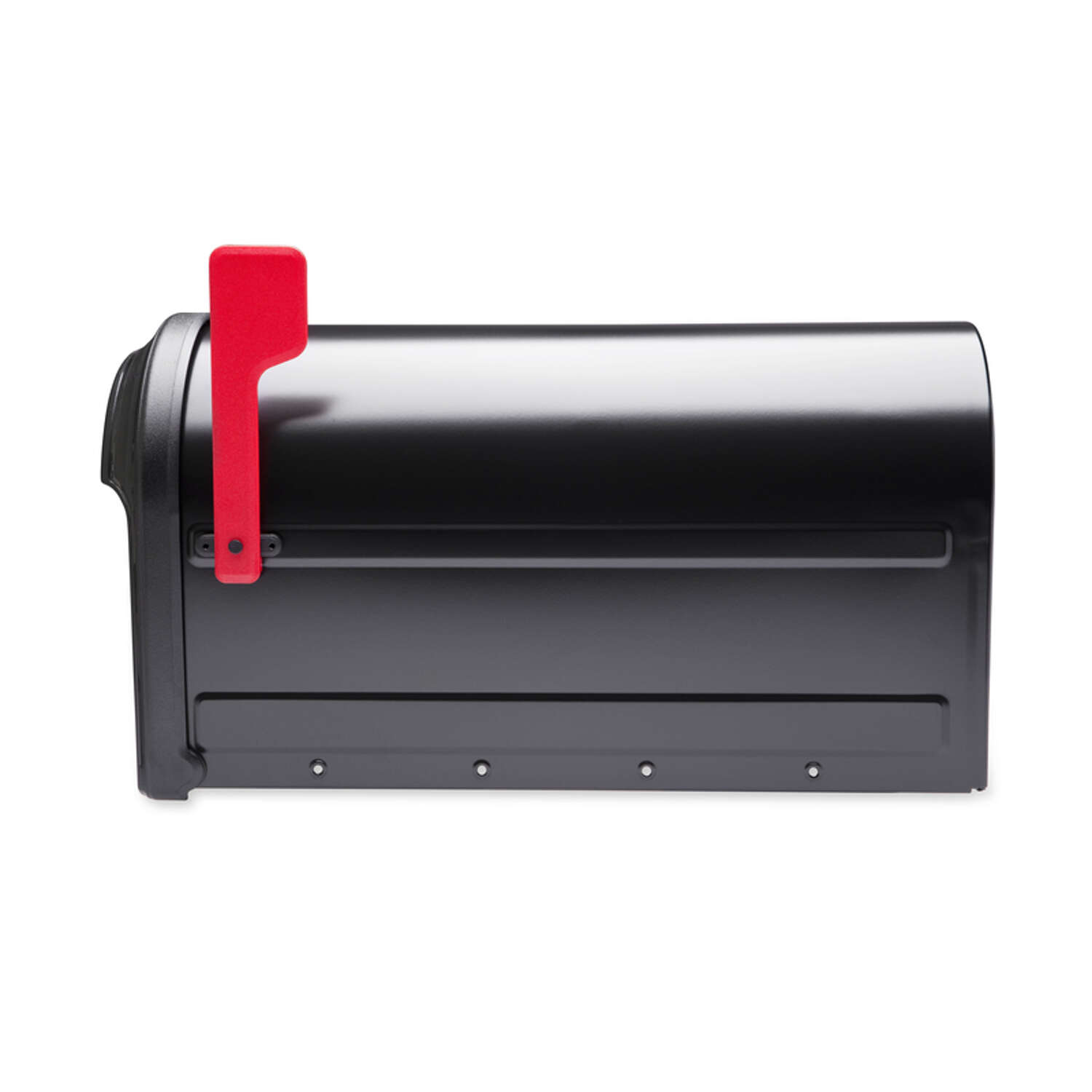 Architectural Mailboxes Barrington Classic Galvanized Steel Post Mount Black Mailbox