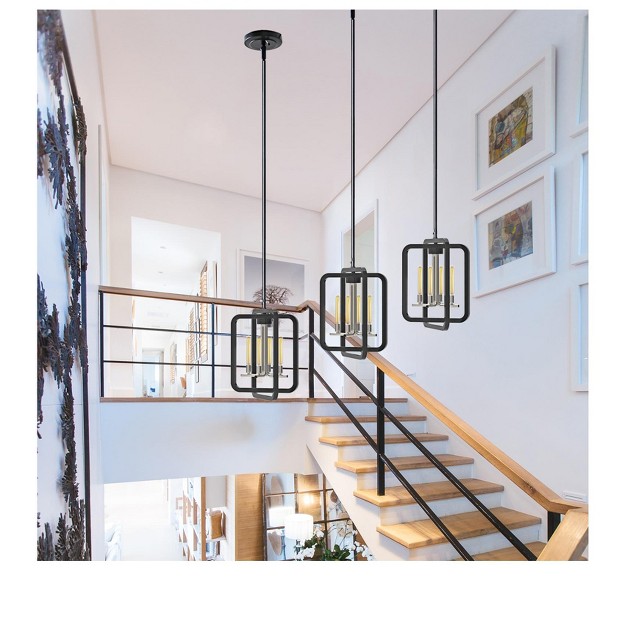 Defong 4 light Black Pendant Lighting Fixture