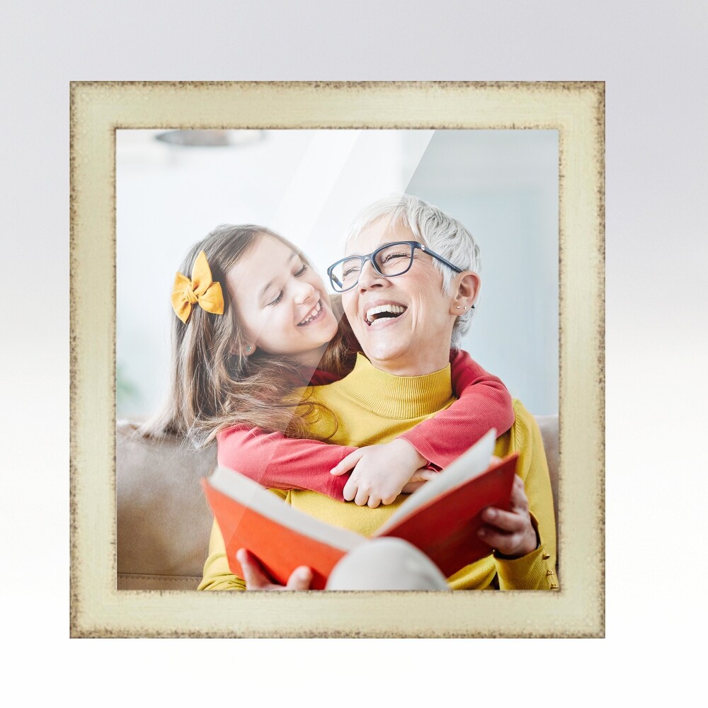 28x28 White Picture Frame   Wood Picture Frame Complete with UV