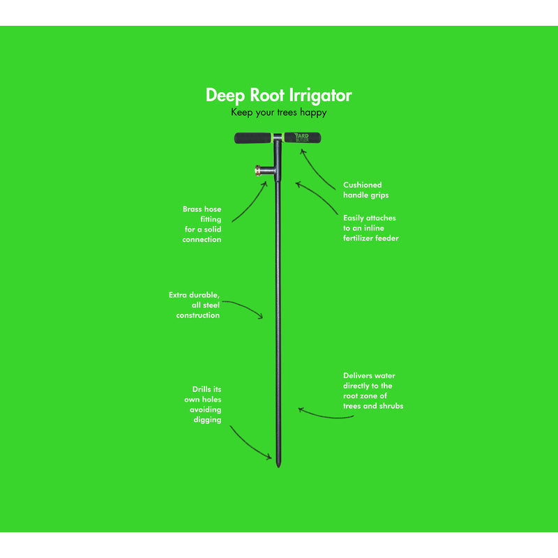 Yard Butler 36 Inch Deep Root Irrigator - Drip Watering Irrigator Tool - Soil and Root Penetration - Deep Plant and Tree Root Watering Feeder Tool Irrigation System Wand T-handle