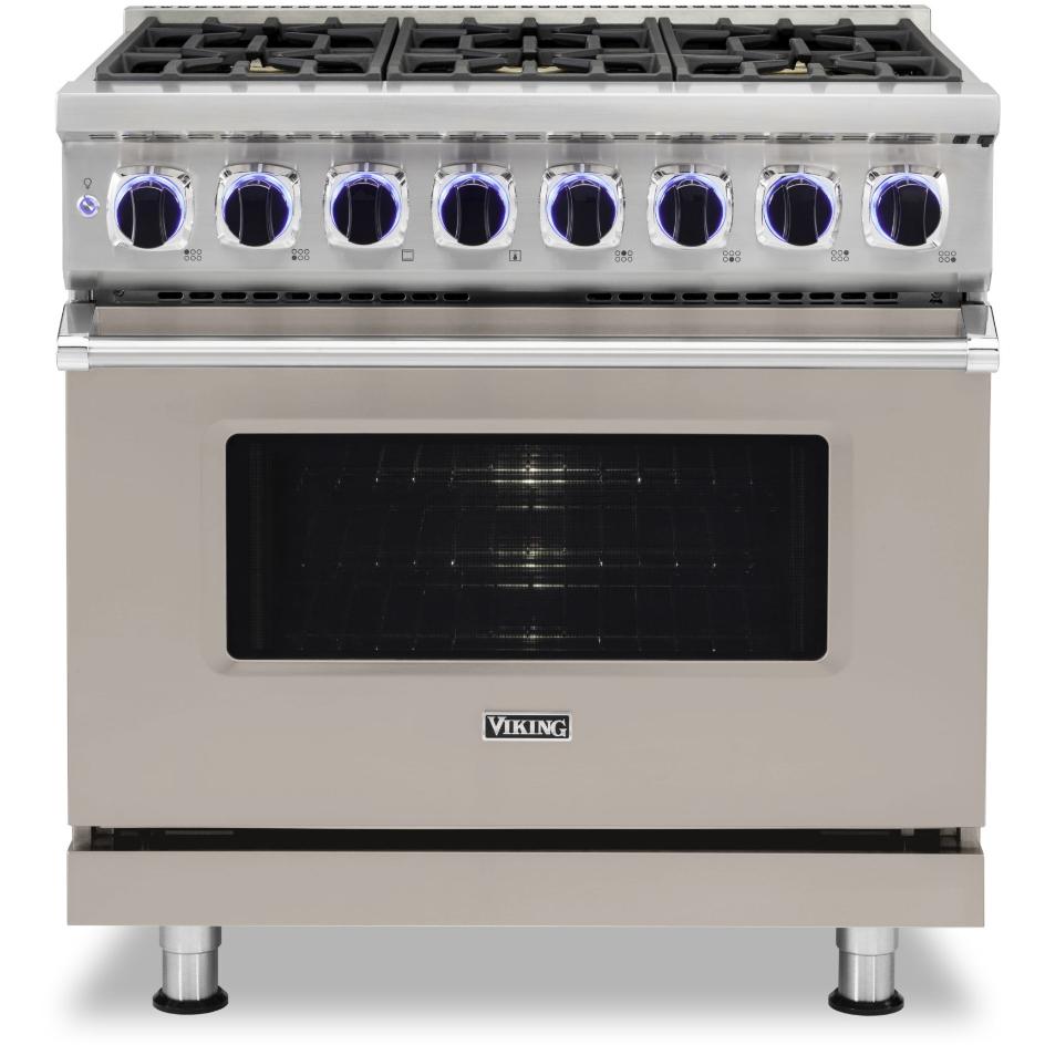 Viking 36-inch Freestanding Dual-Fuel Range with Elevation Burners CVDR7362-6BPGLP