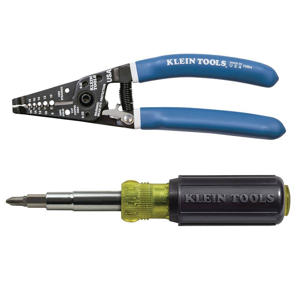 Klein Tools Wire Stripper and 11-in-1 Mutibit Screwdriver Tool Set (2-Piece) MPZ00055R